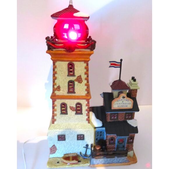 Lemax Maritime & Lighthouse Museum 2001 Porcelain Lighted House Plymouth Corners - Picture 10 of 16